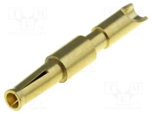 Contacto, fêmea, liga em cobre, dourado, 26AWG÷22.
