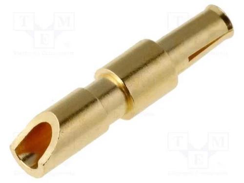 Contacto, fêmea, liga em cobre, dourado, 24AWG÷20.