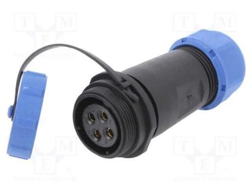 Conector: Redondos, Macho + Fêmea, Pin: 4, 3a, Ip67, 500v, com Cabo