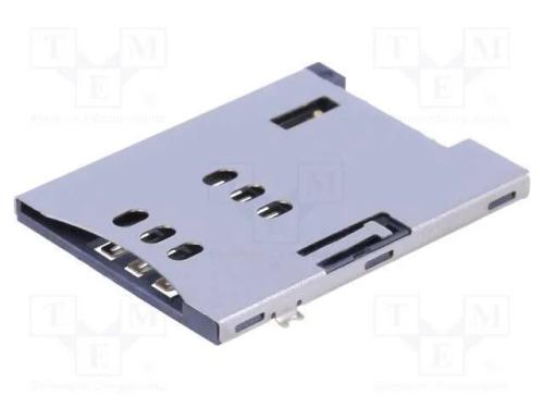Conector: para Cartões, Sim, Push-Push,Com Cavilha Elástica, Smt