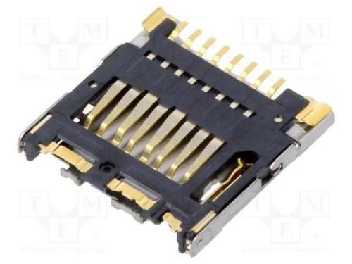 Conector: para Cartões, Microsd, Smt, para Pcb, Dourado, Pin: 8