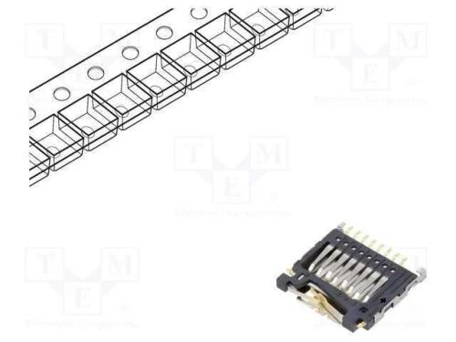 Conector: para Cartões, Microsd, Push-Pull,Top Board Mount, Smt