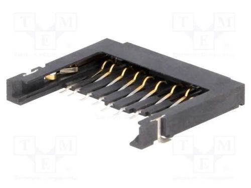 Conector: para Cartões, Sd, Sem Ejetor, Smt, Dourado, Termoplast