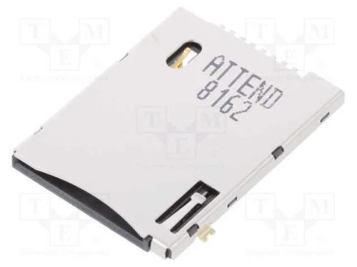 Conector: para Cartões, Sim, Push-Push, Smd, Dourado, Pin: 6, 500ma