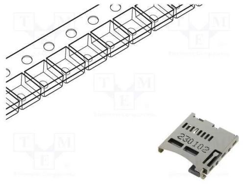 Conector: para Cartões, Microsd, Push-Push, Smt, Gold Flash, Pin: 8