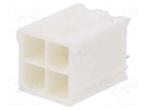 Tomada, Fio-Placa, Macho, Mini-Fit Jr, 4,2mm, Pin: 4, Tht, 9a