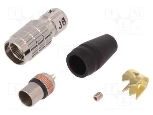 Conector: Redondos, Ficha, Hr25, Macho, Pin: 8, Torcidos, Dourado, 1a