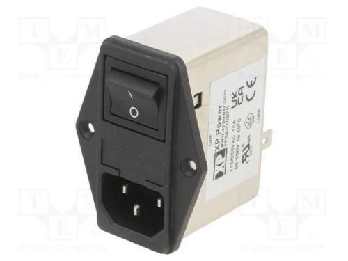 Conector: de alimentação, tomada, macho, 10A, 250.