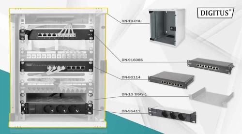 DIGITUS DN-10-SET-2 ARMÁRIO RACK RACK DE PENDURAR.