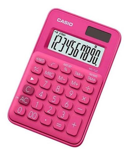 Calculadora Casio Ms-7uc-Rd Vermelho