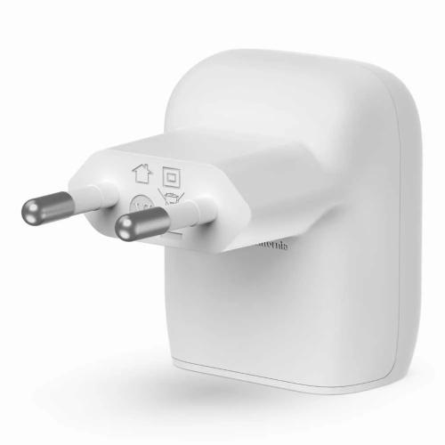 Carregador de Parede BoostCharge USB-C 20W Branco.