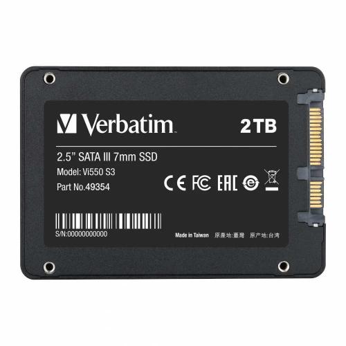 Ssd 2tb Verbatim Vi550 S3 Phison 2,5" (6.3cm) Sataiii Intern