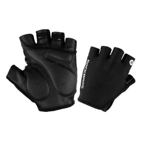 Luvas de Meio Dedo para Ciclismo Rockbros S106bk-M Preto