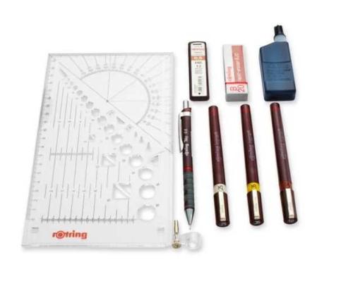 ROTRING ISOGRAPH SET CAIXA DE PAPELÃO
