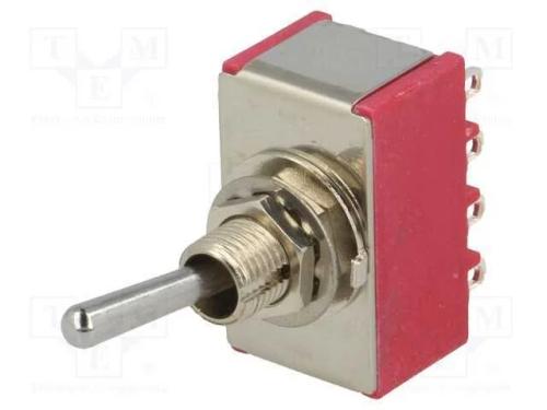 Interruptor: de alavanca, Pos: 3, 4P3T, ON-OFF-ON.