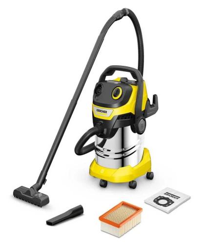 KÄRCHER WD 5 S V-25/5/22 AÇO INOXIDÁVEL, PRETO, A.