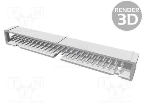 Tomada, Idc, Macho, Pin: 50, Simples, Tht, 1,27mm, Sistema: 2x25