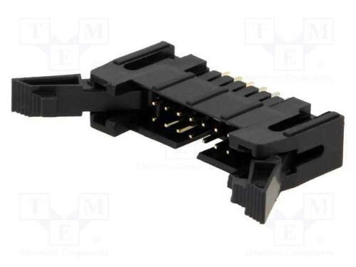 Tomada, Idc, Macho, Pin: 14, Simples, com Ejetor, Tht, Dourado