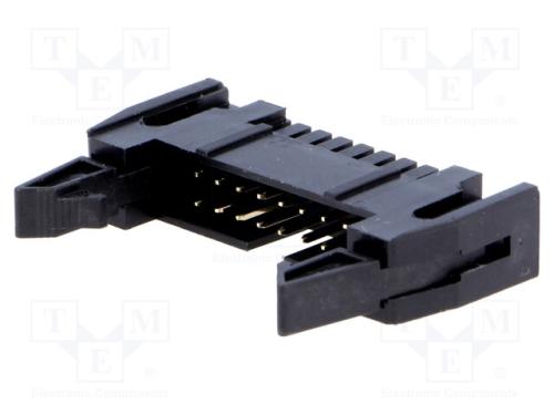 Tomada, Idc, Macho, Pin: 16, Simples, com Ejetor, Tht, 2,54mm, Preta