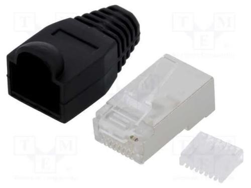 Ficha, RJ45, PIN: 8, Cat: 6, blindadas,com protet.