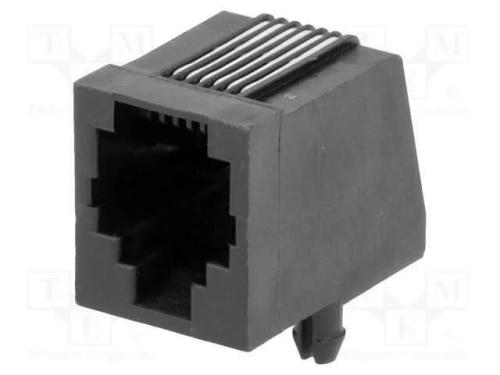 Tomada, RJ12, PIN: 6, Sistema: 6p6c, THT, angular.