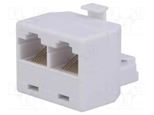 Divisor, Sistema: 8p8c, RJ45 tomada x2,RJ45 ficha
