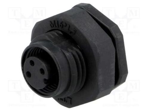 Tomada, M12, Pin: 3, Fêmea, Código A-Devicenet / Canopen, Solda