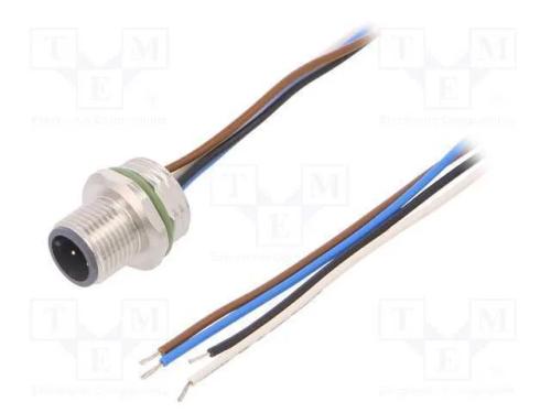 Tomada, M12, Pin: 4, Macho, Código A-Devicenet / Canopen, Fios