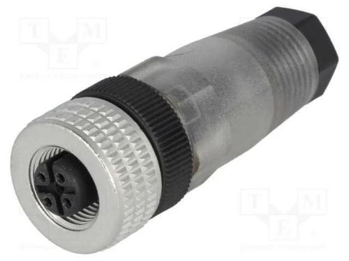 Ficha, M12, Pin: 4, Fêmea, Código A-Devicenet / Canopen, com Cabo