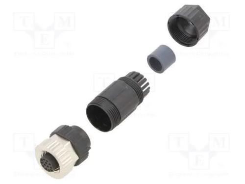 Ficha, M12, PIN: 12, f&ecirc;mea, c&oacute;digo A-DeviceNet / .
