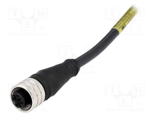 Ficha, M12, PIN: 4, fêmea, código A-DeviceNet / C.