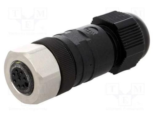 Ficha, M12, Pin: 8, Fêmea, Código A-Devicenet / Canopen, com Cabo