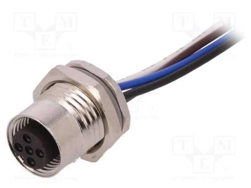 Tomada, M12, Pin: 4, Fêmea, Código A-Devicenet / Canopen, Fios