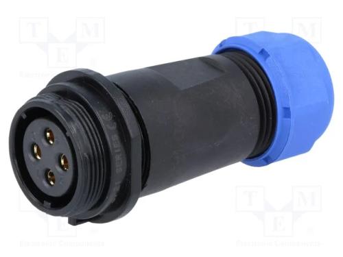 Ficha, SP21, fêmea, PIN: 4, IP68, 7÷12mm, 30A, so.