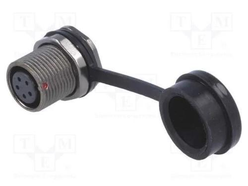 Tomada, ST12, fêmea, PIN: 5, IP67, 5A, solda, 180.