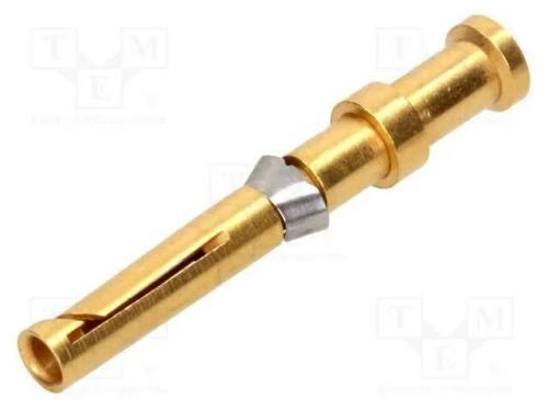 Contacto, fêmea, liga em cobre, dourado, 0,75mm2,.
