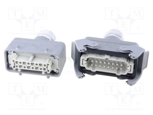 Conector: HDC, macho + fêmea, Han Kit, PIN: 16, 1.