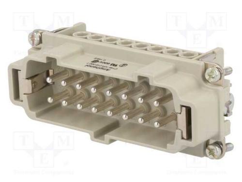Conector: Hdc, Inserto de Contatos, Macho, C146, Pin: 16, 16+Pe