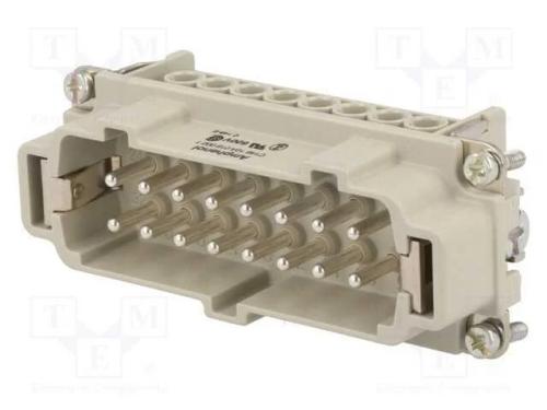 Conector: Hdc, Inserto de Contatos, Macho, C146, Pin: 16, 16+Pe
