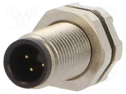 Conector: M5, Tomada, 707, Macho, Pin: 3, Não Blindados, Dourado, 1a