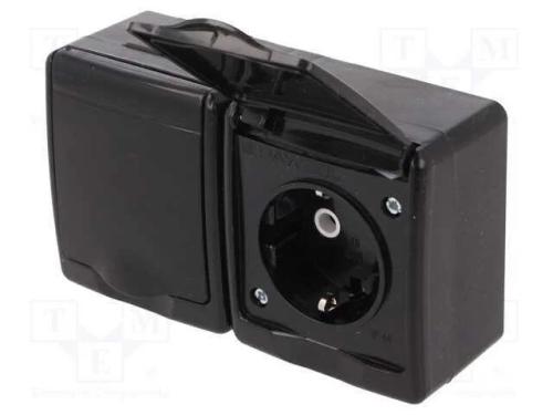 Conector: de alimentação, tomada, 2P+PE, 250VAC, .