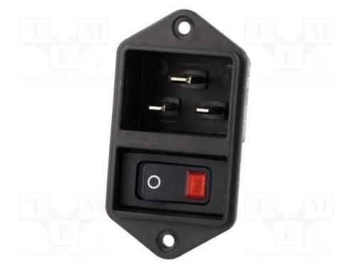 Conector: de alimentação, tomada, macho, 16A, 250.