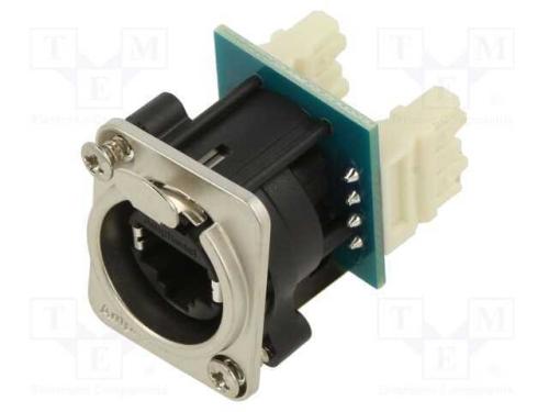 XLRnet D TYPE CAT6, Nickel finish, PUNCHDOWN IDC .