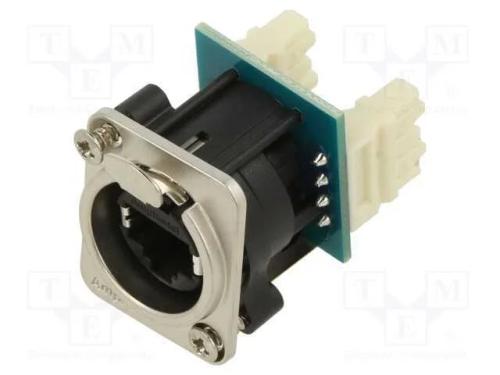 XLRnet D TYPE CAT6, Nickel finish, PUNCHDOWN IDC .
