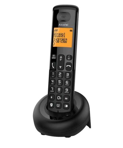 Telefone Fixo s/ Fios E160BK Preto - ALCATEL