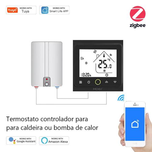 Termostato Controlador Zigbee P/ Caldeira Ou Bomba