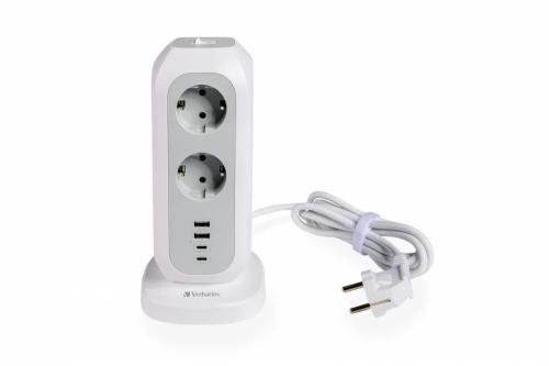 Verbatim EU Power Tower 11AC EUPT-01 mit 2xUSB-C,.