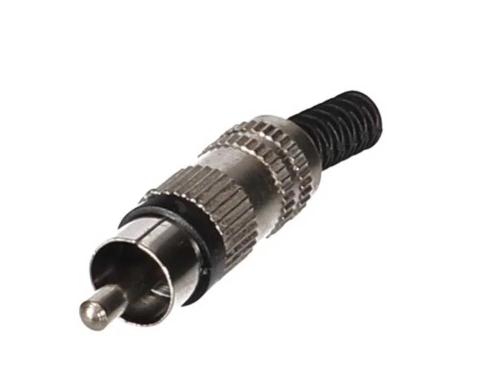 Male Rca Plug - Nickel - Black