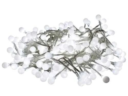 Clusterlight LED - 3.2 M - 256 White Balls - Transparent Wire - 24 V