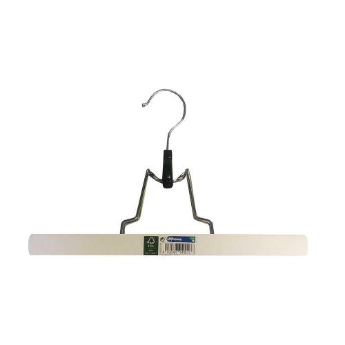 Cabide para Calças Madeira Branca Ecológica Fsc 25x16cm-20mm